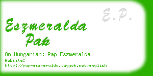 eszmeralda pap business card